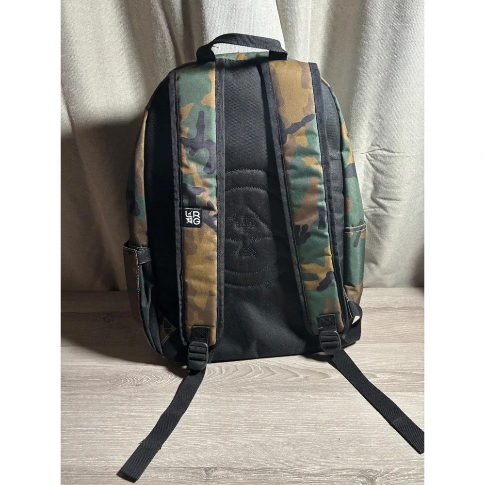 LRG Lifted Research Group Camo Backpack Woodland Camouflage Embroidered Logo Bag